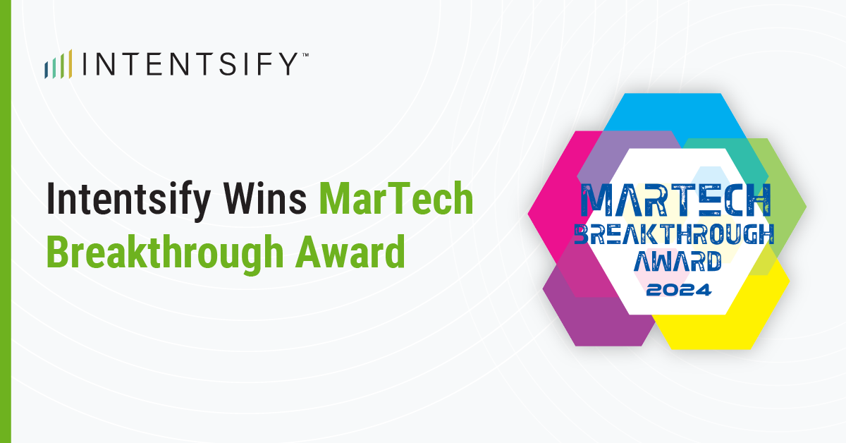 Intentsify Named “Best Interaction Data Analysis Solution” in 7th Annual MarTech Breakthrough Awards Program